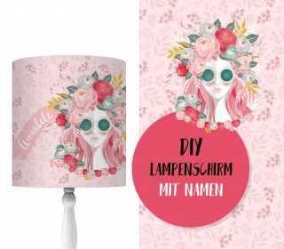 DIY Lampenschirm - Flower Girl - Rose - Set - personalisierbar - zum Selbermachen