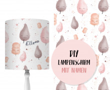 DIY Lampenschirm - Cotton Candy - Rose - Little Love - Set - personalisierbar - zum Selbermachen