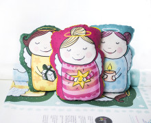 Kissenstoff - DIY - Krippe - Engel - Weihnachten - formenfroh - abby and me