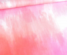 Modal - Jersey - Tie-Dye Love 2.0 - Batik - Streifen - Apricot - Pink - Bio-Qualität - abby and me