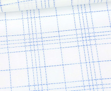 Leichte Baumwolle - Webware - Karo - Fibre Mood - Weiß/ Hellblau