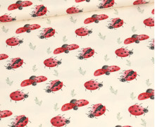 Modal Jersey - Funny Ladybugs - Creme - Bio-Qualität - abby and me