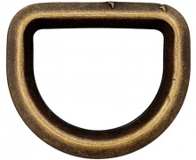 1 D-Ring - 40mm - Taschenring - Metall - Kantig - Altmessing