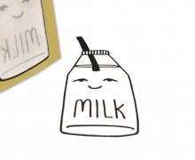 1 Bügelbild - Milk - Flasche - Andrea Lauren - Aufbügler - Wunschgeschenk