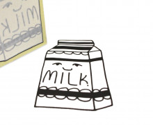 1 Bügelbild - Milk - Karton - Andrea Lauren - Aufbügler - Wunschgeschenk