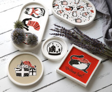 Outdoorstoff - Katzenweihnacht - Inlays für Silikon - Probierset - Sanne Paul - abby and amy