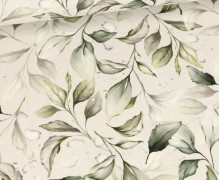Canvas - Feste Baumwolle - Blättersammlung - Offwhite