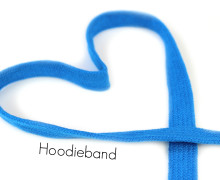 1m flache Kordel - Hoodieband - Kapuzenband - Türkisblau