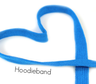 1m flache Kordel - Hoodieband - Kapuzenband - Türkisblau