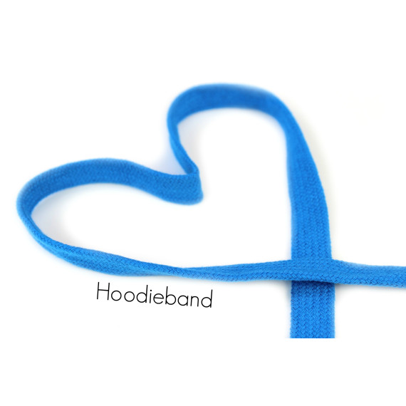 1m flache Kordel - Hoodieband - Kapuzenband - Türkisblau