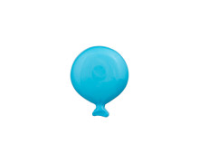 1 Polyesterknopf - Rund - 15mm - Öse - Kinder - Luftballon - Türkis