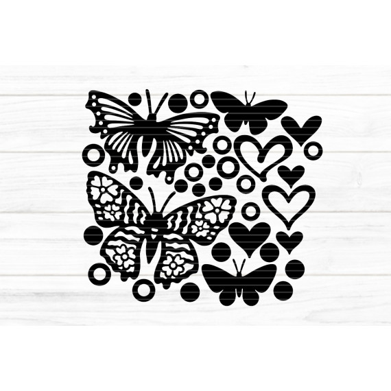 Deko Schmetterlinge Plotterdatei SVG DXF FCM