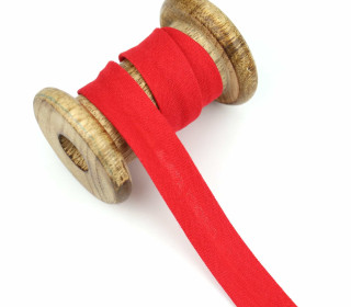 1 m Schrägband - Uni - 20mm - Rot