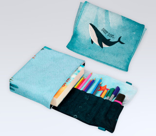 DIY-Nähset - Buch-Organizer - Deep Dive - Softshell - abby and amy
