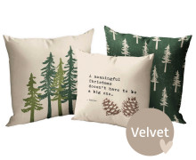 Kissenstoff - DIY - Kissen-Set - Weihnachtswunder - Oh Tannenbaum - Lausemia Design Studio - Velvet - abby and amy