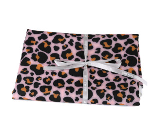1m Zuschnitt - Badelycra - Leo Love - Rosa/Orange - abby and me
