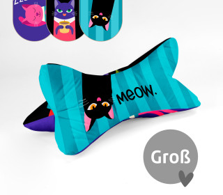 DIY-Nähset - Leseknochen - Groß - Cat Club - Hamburger Liebe - Velvet - abby and amy