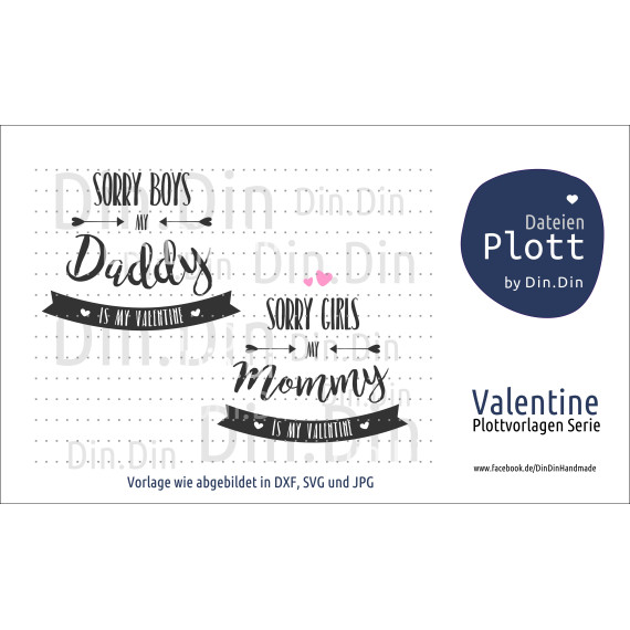 Plotterdatei "Daddy's & Mommy's Valentine"