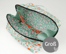 DIY-Nähset - GROß - Kosmetiktasche - Binz - Leo Love - Creme - abby and amy