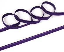 1 Meter elastisches Paspelband/Biesenband - Matt mit Glanzkante - Lila