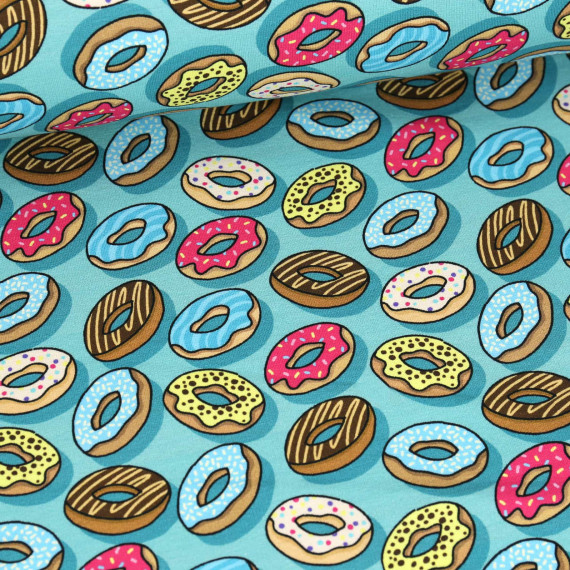 Bio-Jersey - OMG Donuts - Classics - Türkis - Hamburger Liebe
