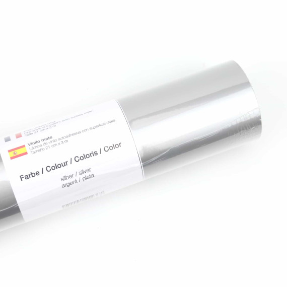 Matte Vinylfolie - 21x300cm - Silber