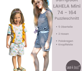 Multi Puzzle Schnitt Jumpsuit LAHELA Mini Gr 74-164