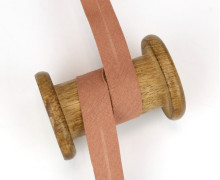 3 Meter Schrägband - Baumwolle - Altrosé - Uni - 2cm x 3m - Zugeschnitten