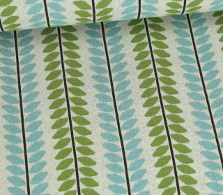 Bio-Jacquard - 4 Farb Spezial Jacquard Jersey - Liana - Beetles & Bugs - Cyanblau/Maigrün - Hamburger Liebe