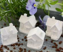 Silikon - Gießform - Mini Häuser - Multiform - Ziegeldach - vielfältig nutzbar