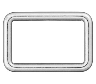 1 Rechteck-Ring - Vierkant - 20mm - Metall - Silber