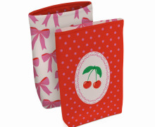 DIY-NÄHSET - Buchtasche - Bows & Cherries - Softshell - abby and amy
