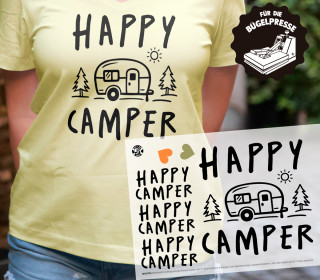 Onkel Bo's Bügelbilder - DIN A4 - happy camper - BIG
