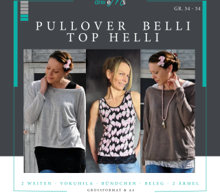 Kombi- Ebook Top HELLI & Pullover BELLI Gr. 34-54