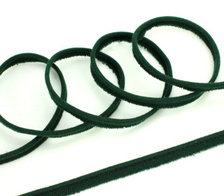 1 Meter elastisches Paspelband/Biesenband - Matt - Dunkelgrün