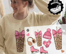 Onkel Bo's Bügelbilder - DIN A4 - Girly Winter - Rosa - BIG