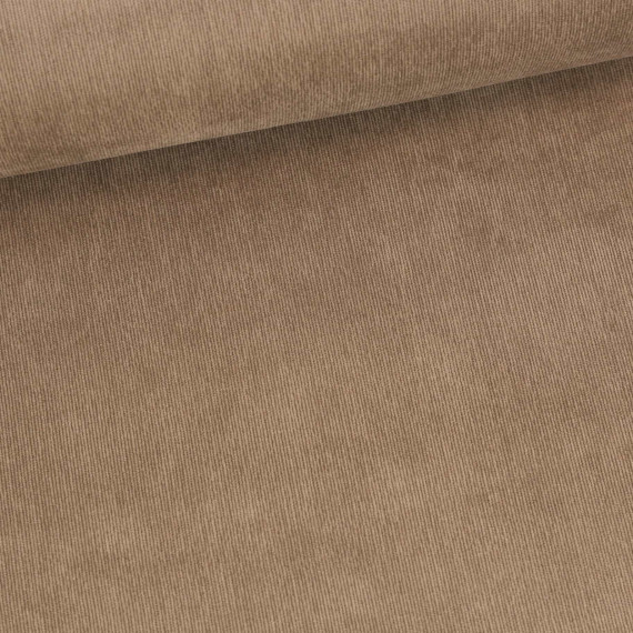 Feincord - leicht dehnbarer Babycord - Uni - 240g - Hellbraun