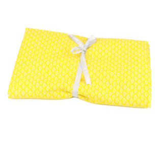 1,9m Zuschnitt - Baumwolle - Webware - Popelin - Bedruckt - Kleine Palmwedel - Gelb