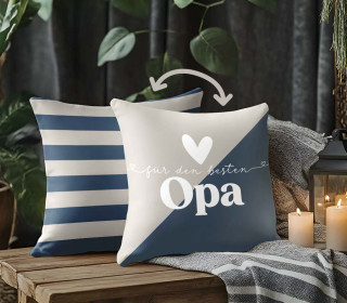 Genähtes Kissen inkl. Inlet - Für den besten Opa - Mein Hanseherz