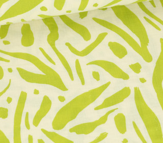 Musselin - Muslin - Double Gauze - Abstrakt - Schnuffeltuch - Windeltuch - Creme/Limettengrün