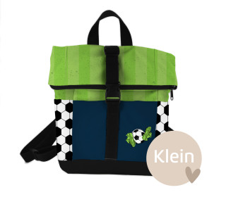 DIY-Nähset - Rucksack - Nepal - Klein - Fußball - Dunkelblau - abby and amy
