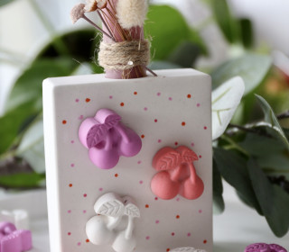 Silikon - Gießform - Matte - Kleine Kirschen - für 14 Stück - vielfältig nutzbar