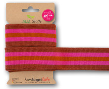 Streifenband - Stripe Me - College - 3 Stripes - Pretty & Pure - Rostorange/Pink/Rostorange Dunkel - Multi - Hamburger Liebe