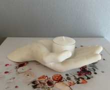 Silikon - Gießform - Teelichthalter - gebende Hand - Dekohand - vielfältig nutzbar
