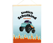 DIY-Stoffposter - Schulkind - Monstertruck