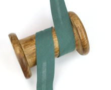 3 Meter Schrägband - Baumwolle - Altgrün - Uni - 2cm x 3m - Zugeschnitten