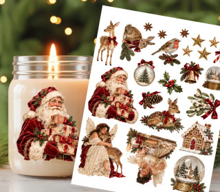 Rub-On Sticker - Vintage Feeling - Christmas - Santa - Tante Henni Rubon - vielfältig nutzbar