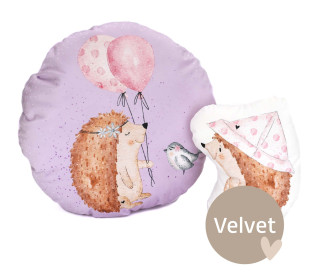 Kissenstoff - DIY - Kissen-Set - Igelmädchen - Velvet - Treeebird - abby and amy