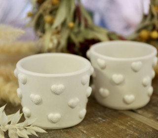 Silikon - Gießform - Herzblasen Kerzenglas - Kerzengefäß - 3,5oz - mit Manschette - offizieller Partner von Boowan Nicole - vielfältig nutzbar