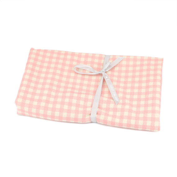 1,5m Zuschnitt - Baumwolle - Cretonne - Wash Out - Karomuster - Ecru/Rosa